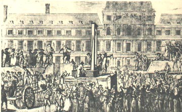 Image of death by guillotine.