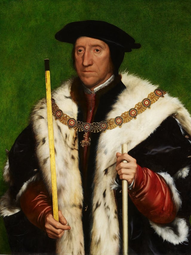 *Thomas Howard, 3rd Duke of Norfolk * (oil on wood by Hans Holbein, 1539). Sent to France by Henry VIII, Norfolk commanded the English troops during the unsuccessful Siege of Montreuil.
