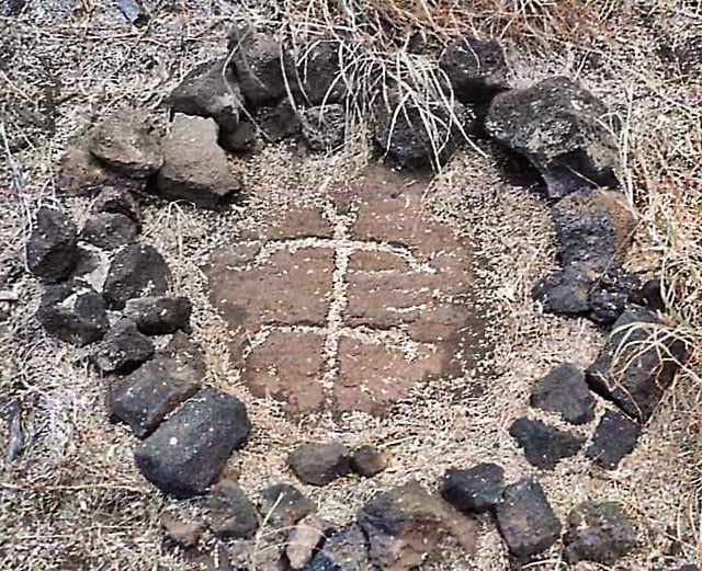 Petroglyph on western coast of Hawaii