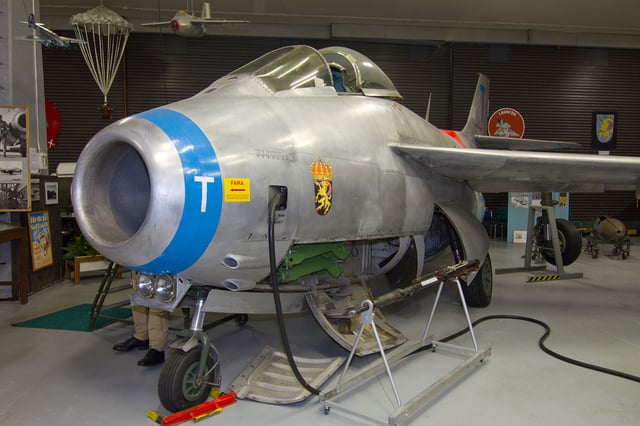 SAAB J 29F 'Tunnan' 29666/T on display at Soderhamn /F 15 Aviation Museum, Söderhamn Airport