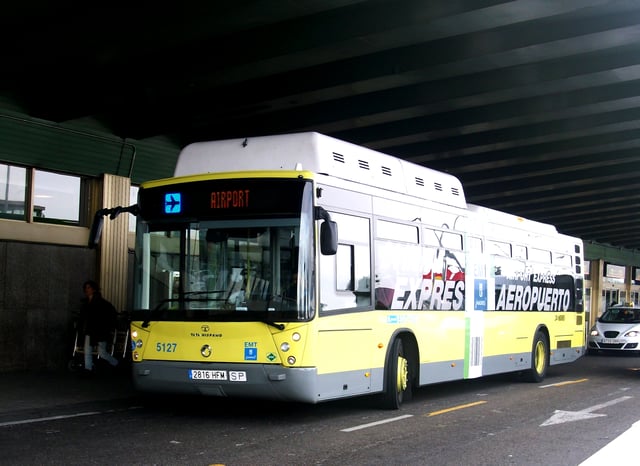 Tata bus in Madrid, Spain