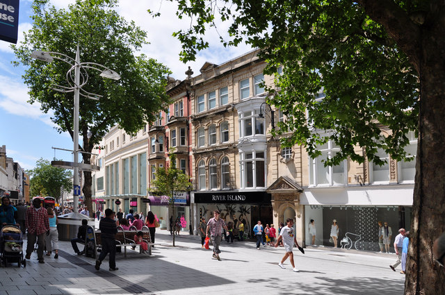 Queen Street, one of Cardiff's main shopping areas