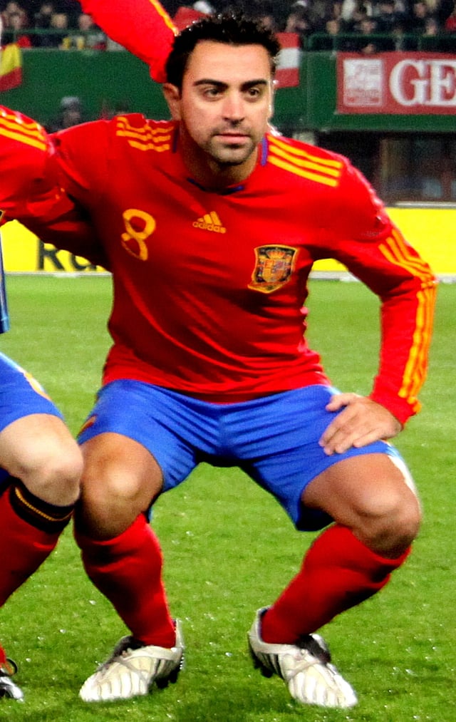 Xavi at the 2010 FIFA World Cup.