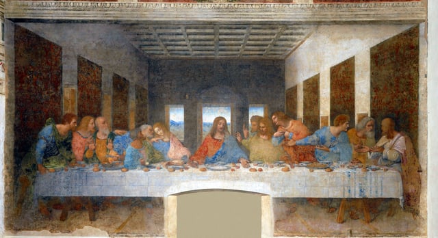 The Last Supper (1498), Convent of Sta. Maria delle Grazie, Milan, Italy
