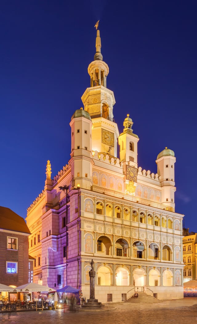 Ratusz, the 16th-century Renaissance City Hall in Poznań designed by Italian masters