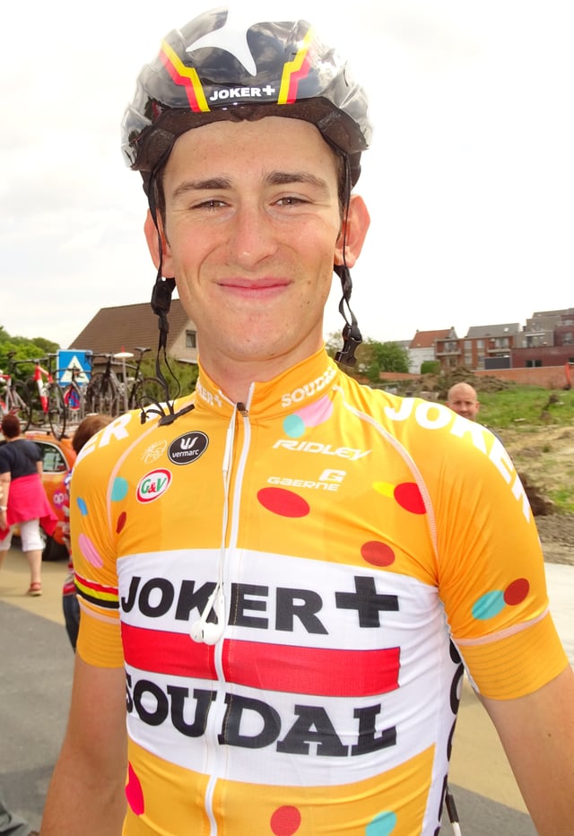 For the 2015 Tour of Belgium the team changed their kit from red to orange to reflect one of their sponsors, Joker+.