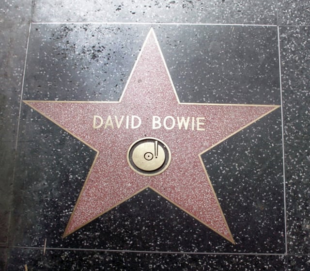 Bowie's star on the Hollywood Walk of Fame
