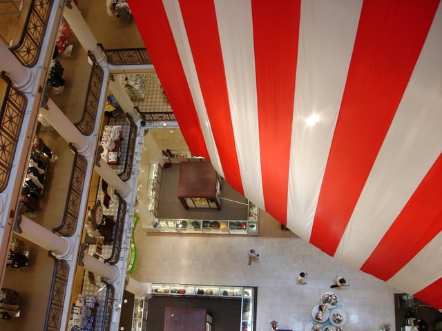 Looking down over the atrium in Marshall Field's