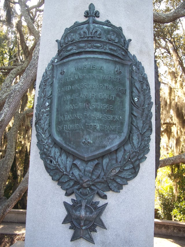 Replica of Jean Ribault's column claiming Florida for France in 1562