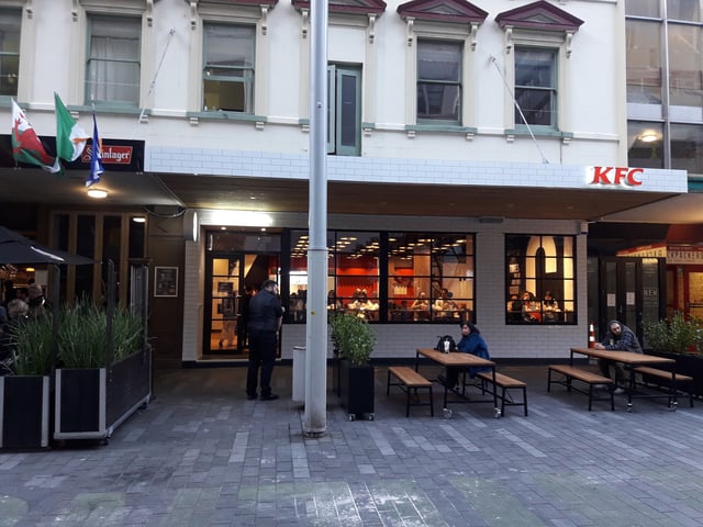 A KFC restaurant in Auckland CBD, New Zealand