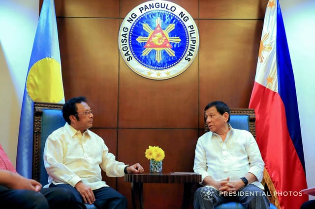 President Remengesau with Philippine President Rodrigo Duterte in 2018