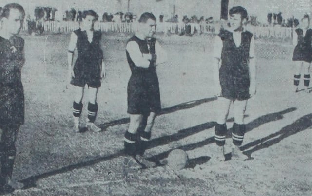 Beşiktaş players before the match against Galatasaray, 19 March 1939.