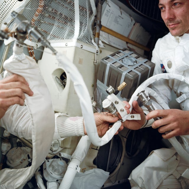 Rising levels of CO2 threatened the Apollo 13 astronauts who had to adapt cartridges from the command module to supply the carbon dioxide scrubber in the lunar module, which they used as a lifeboat.
