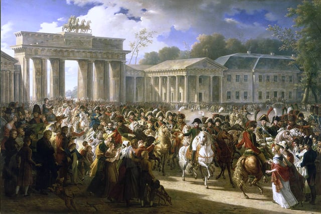 After defeating Prussian forces at Jena, the French Army entered Berlin on 27 October 1806.
