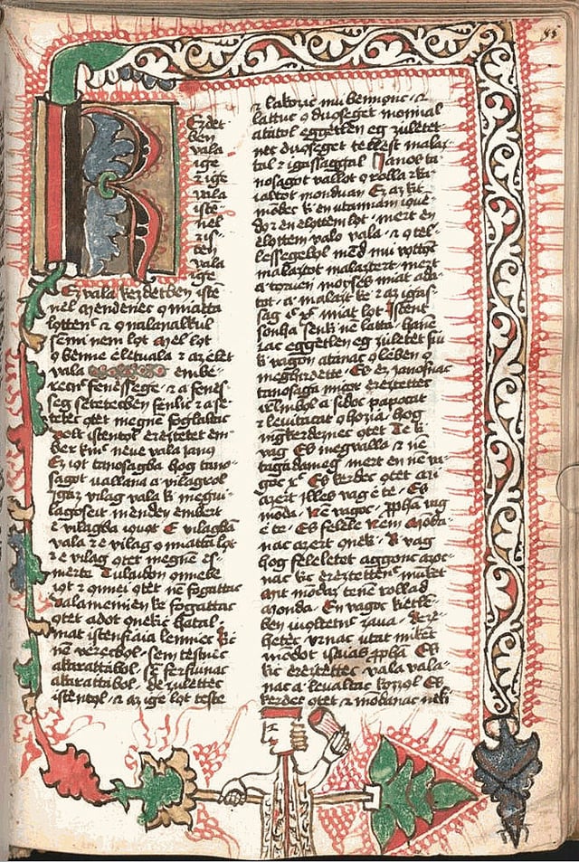Medieval Hungarian book (a copy of the Hussite Bible), 1466