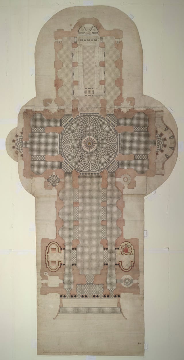 William Dickinson's plan for the floor paving (1709–1710)