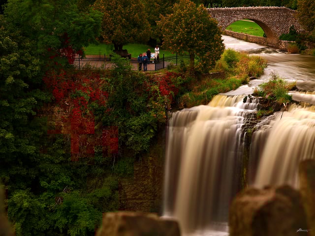 Webster's Falls at Spencer Gorge/Webster's Falls Conservation Area. There are more than 100 waterfalls in the city.
