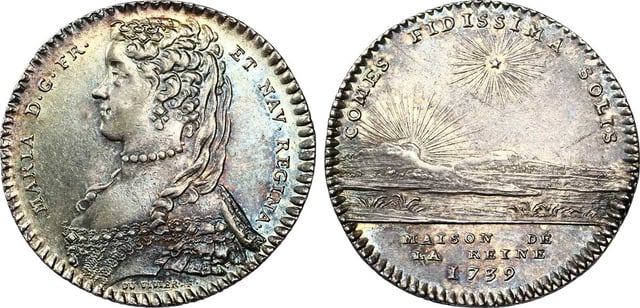 Marie Leszczynska on coin.