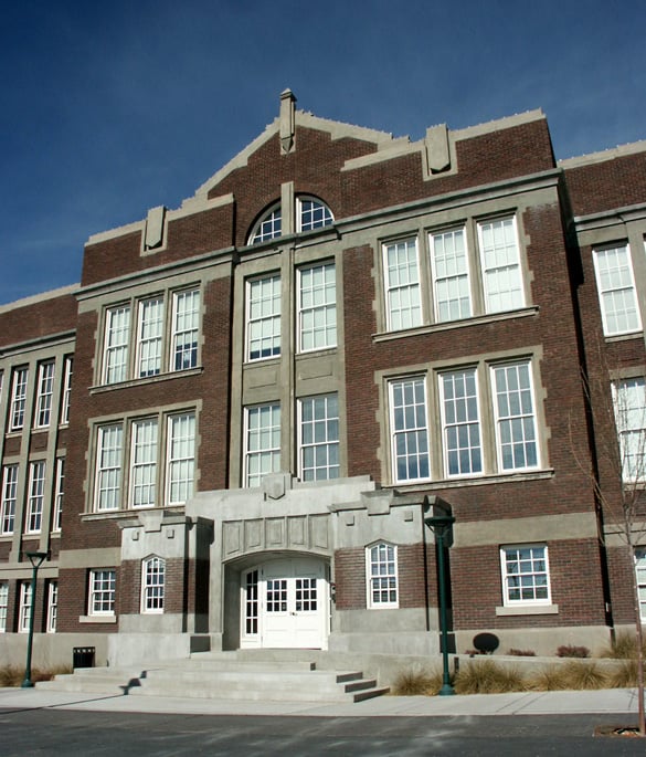 Old Albuquerque High, built in 1914 (Victorian and Gothic styles were used in the late 19th and early 20th centuries)