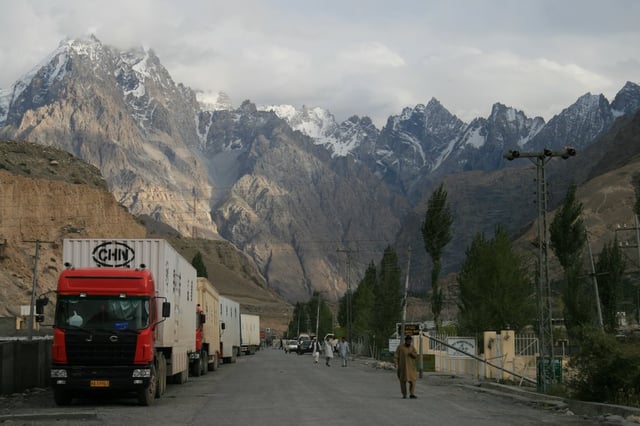 China and Pakistan already conduct trade via the Karakoram Highway.