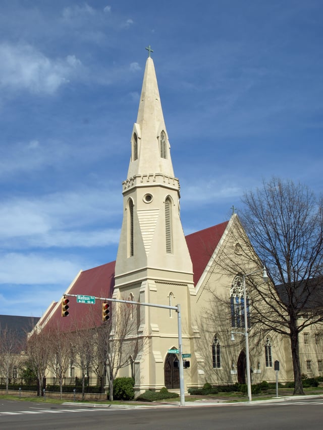 St. John's Episcopal Church in Montgomery, Alabama, established in 1834. The church building was completed in 1855. The Secession Convention of Southern Churches was held here in 1861.