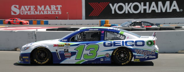 #13 GEICO Chevrolet SS driven by Casey Mears during 2015 Toyota/Save Mart 350 qualifying