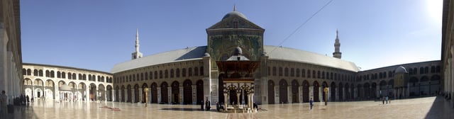 The Umayyad Mosque in Damascus, built in 715, is one of the oldest, largest and best preserved mosques in the world