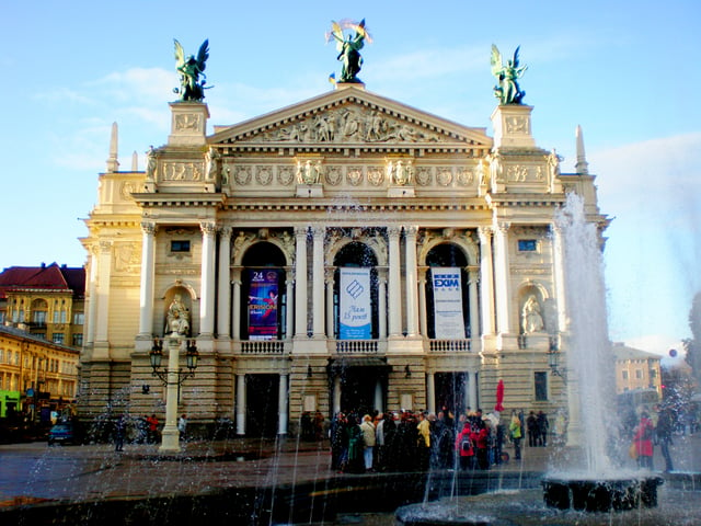 The Lviv Opera and Ballet Theatre, an important cultural centre for residents and visitors