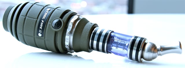 E-cigarettes can come in very different forms—such as this hand-grenade-shaped variant.