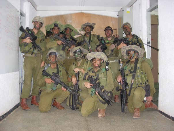 Israeli "Netzah Yehuda" recon company in full combat gear prepare for a night raid in the West Bank