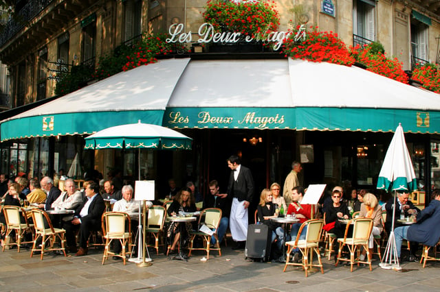Les Deux Magots café on Boulevard Saint-Germain