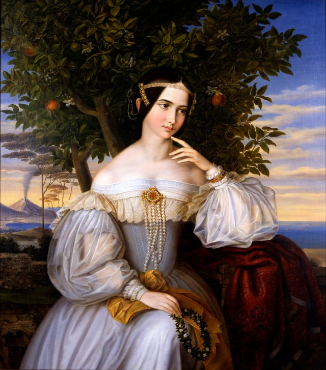 Moritz Daniel Oppenheim: Marriage portrait of Charlotte de Rothschild, 1836