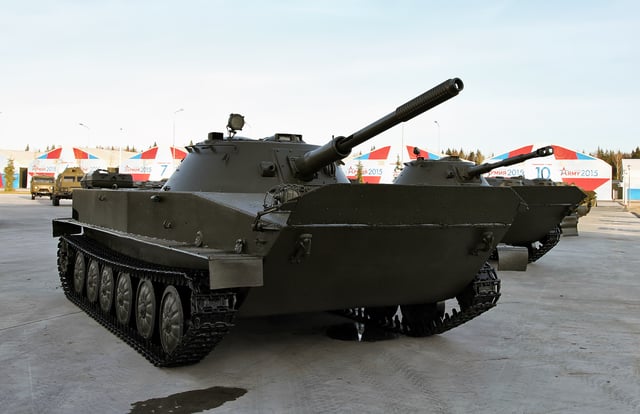 PT-76 (Ob'yekt 740 obr. 1951) on display at Park Patriot 2015.