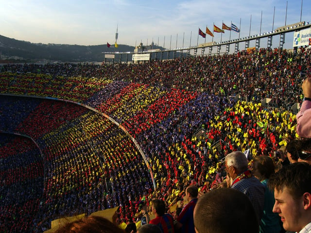 Fans at the Camp Nou