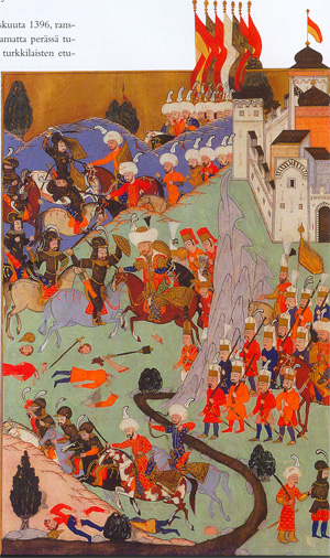 The Battle of Nicopolis, as depicted by Turkish miniaturist
