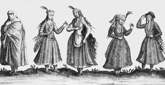 Lady's clothing in the 1600s