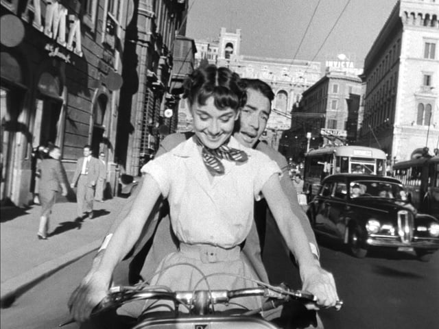 With Gregory Peck in Roman Holiday (1953)