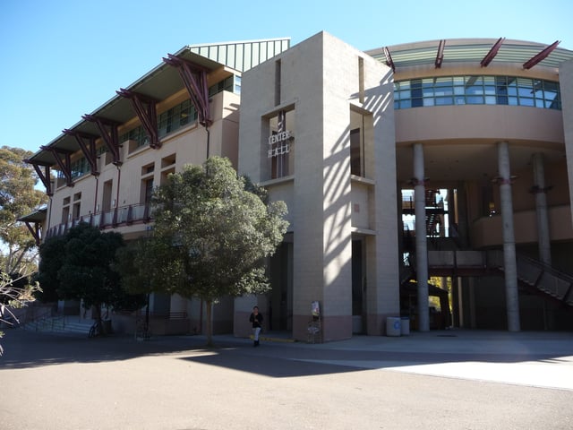 Center Hall, a lecture hall near the center of campus