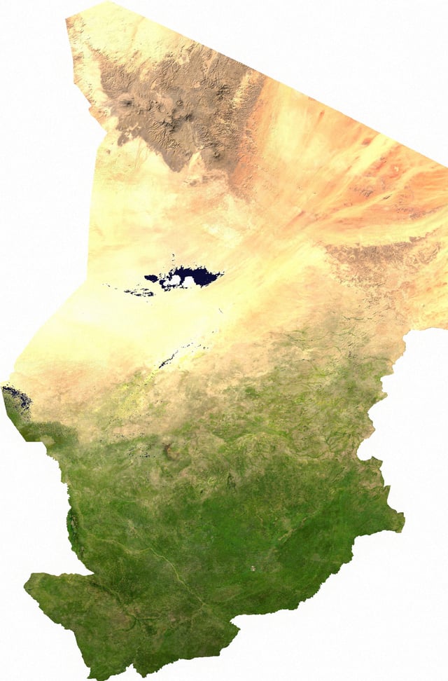 Chad is divided into three distinct zones, the Sudanian Savanna in the south, the Sahara Desert in the north, and the Sahelian belt in the center.