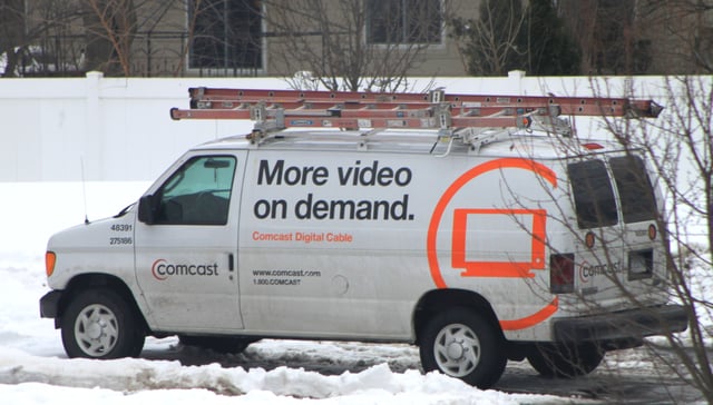 Comcast service van, Ypsilanti Township, Michigan