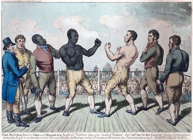 Tom Cribb vs Tom Molineaux in a re-match for the heavyweight championship of England, 1811