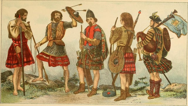 Scottish Highlanders depicted in R. R. McIan's Clans of The Scottish Highlands (1845)