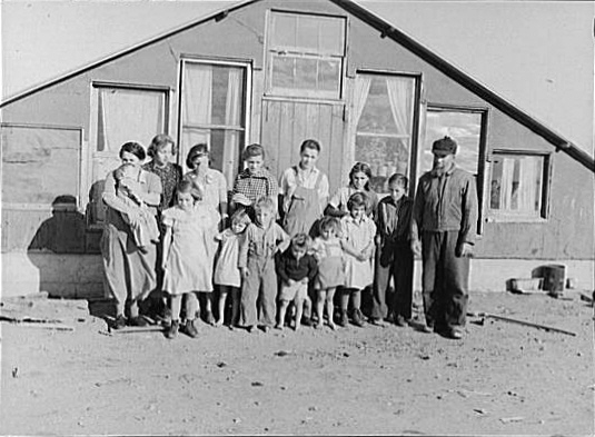 Mennonite family in Montana, circa 1937