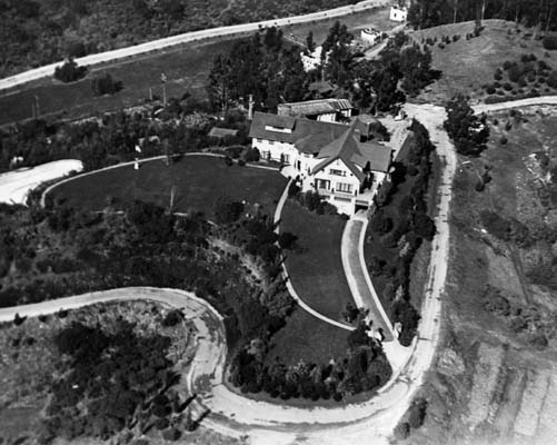Aerial view of Pickfair, 1920