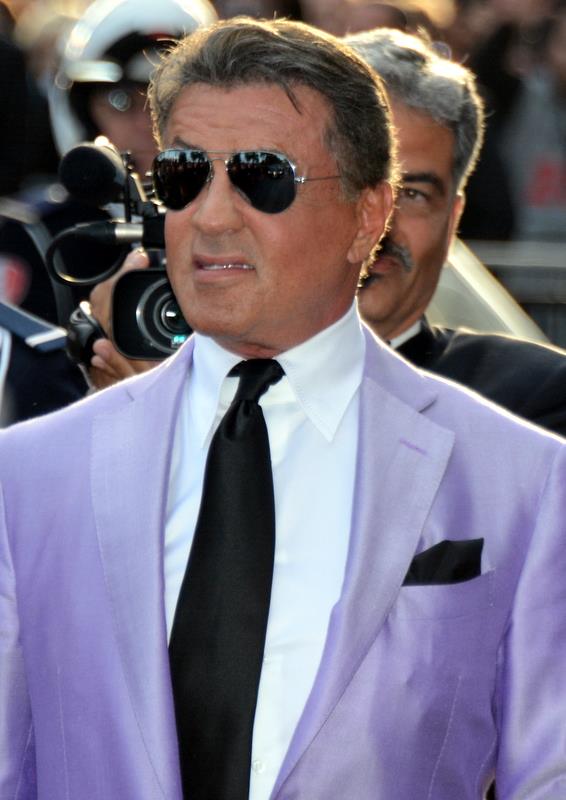 Stallone promoting The Expendables 3 at the 2014 Cannes Film Festival