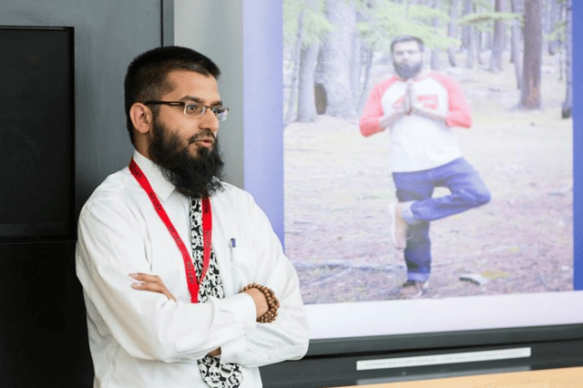 Dr. Usmani speaking on using Data Sciences to Counter Terrorism at Brown International Advance Research Institute (BIARI) at Watson Institute, Brown University, Rhode Island, 2014.