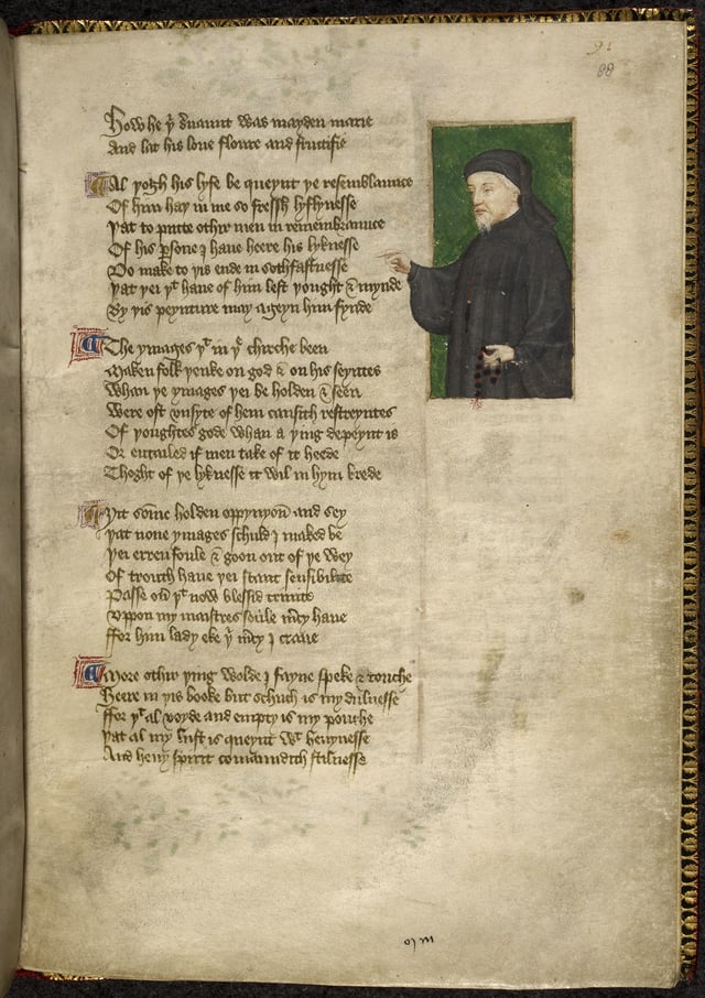 Geoffrey Chaucer by Thomas Hoccleve (1412)
