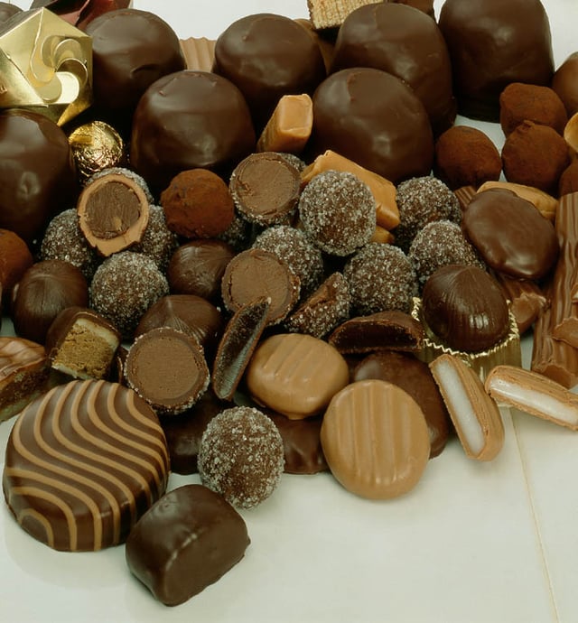 Chocolate with various fillings