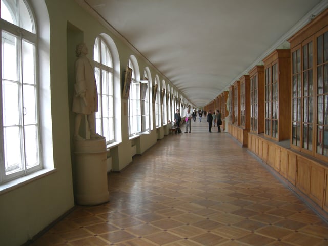 Hallway in the Twelve Collegia building, St. Petersburg State University: one of the longest academic hallways in the world