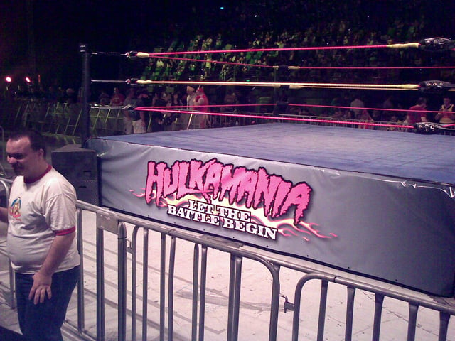 The ring for Hulkamania, the tour promoted by Hogan